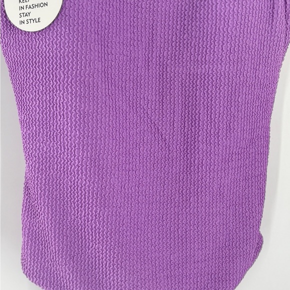 ANRABESS Womens  Swimsuit Purple Summer Sq Neck -Full Coverage Textured-Medium - Picture 5 of 9